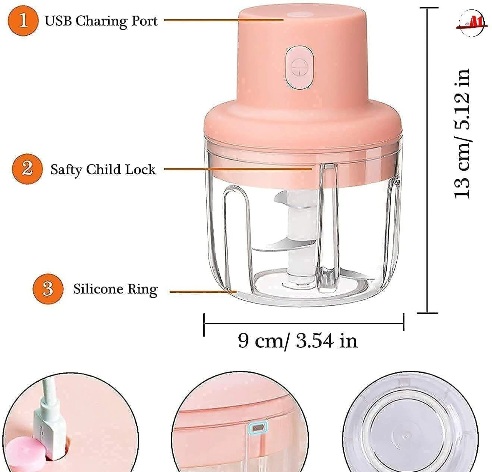USB Rechargeable Mini Food Chopper